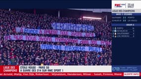 Une banderole contre la France dans les tribunes du Marakana