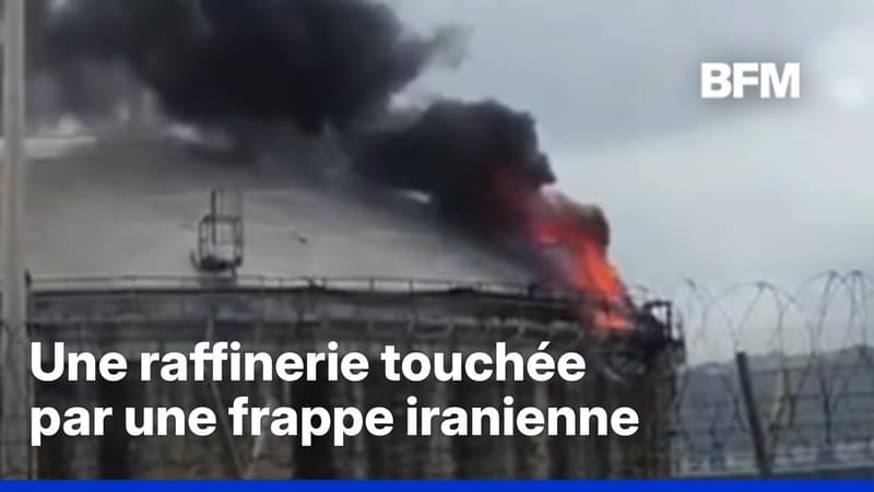 Dans le nord d'Israël à Haïfa, une raffinerie de pétrole touchée par une frappe iranienne