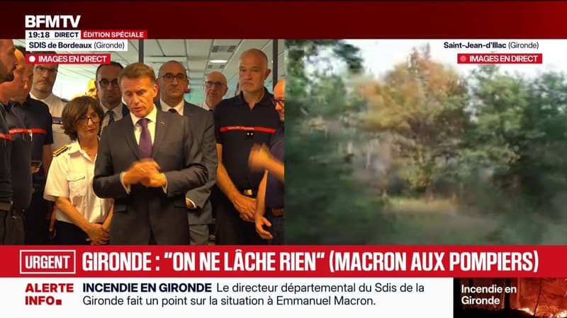 Incendies en Gironde: "Je sais qu'il y a beaucoup de maires qui ont des populations traumatisées et qui ont tout perdu", déclare Emmanuel Macron