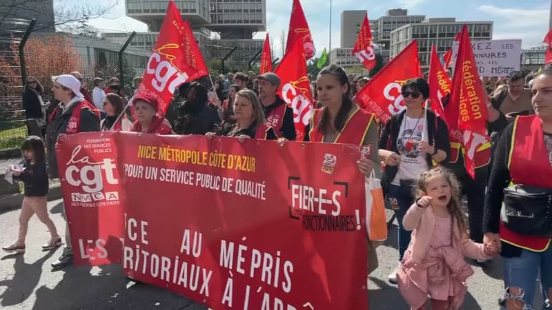 Grève du 23 mars: 5200 manifestants à Nice selon la préfecture, 40.000 selon la CGT