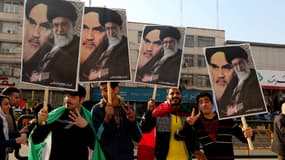 Des Iraniens célèbrent le 35e anniversaire de la révolution islamique, le 11 février 2014.