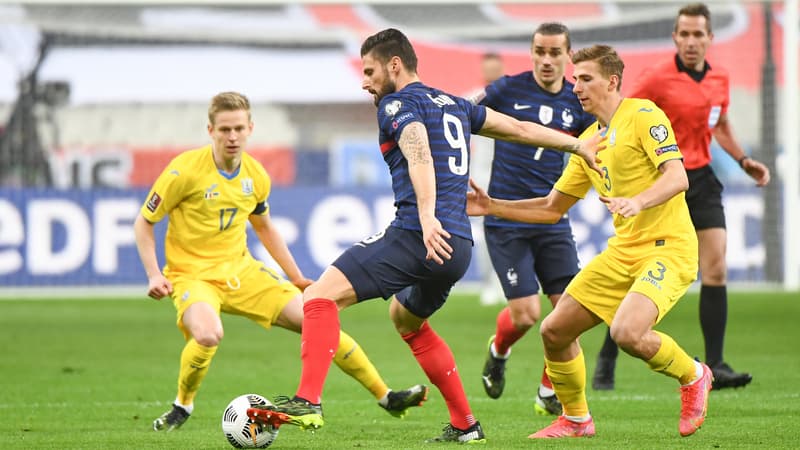 France-Ukraine, les notes: Giroud et Mbappé passent à côté, Kimpembe malheureux