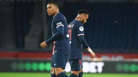 Kylian Mbappé et Neymar, au Parc des Princes le 2 octobre 2020