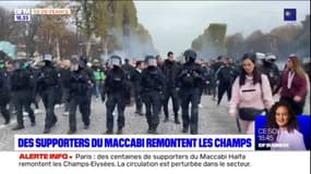 PSG-Maccabi Haïfa: des centaines de supporters sur les Champs-Élysées