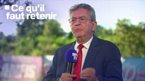 Jean-Luc Mélenchon interviewé sur BFMTV ce samedi 23 août 2025.