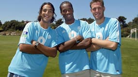 Mido Hossam, Didier Drogba et Stepan Vachousek