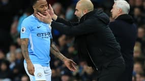 Raheem Sterling et Pep Guardiola
