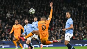 Kylian Mbappé buteur lors de Manchester City-Real Madrid, le 11 février 2025.