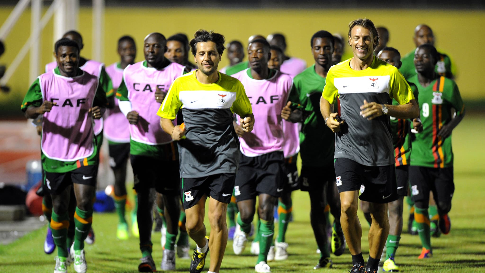 Patrice Beaumelle et Hervé Renard avec la Zambie en 2012