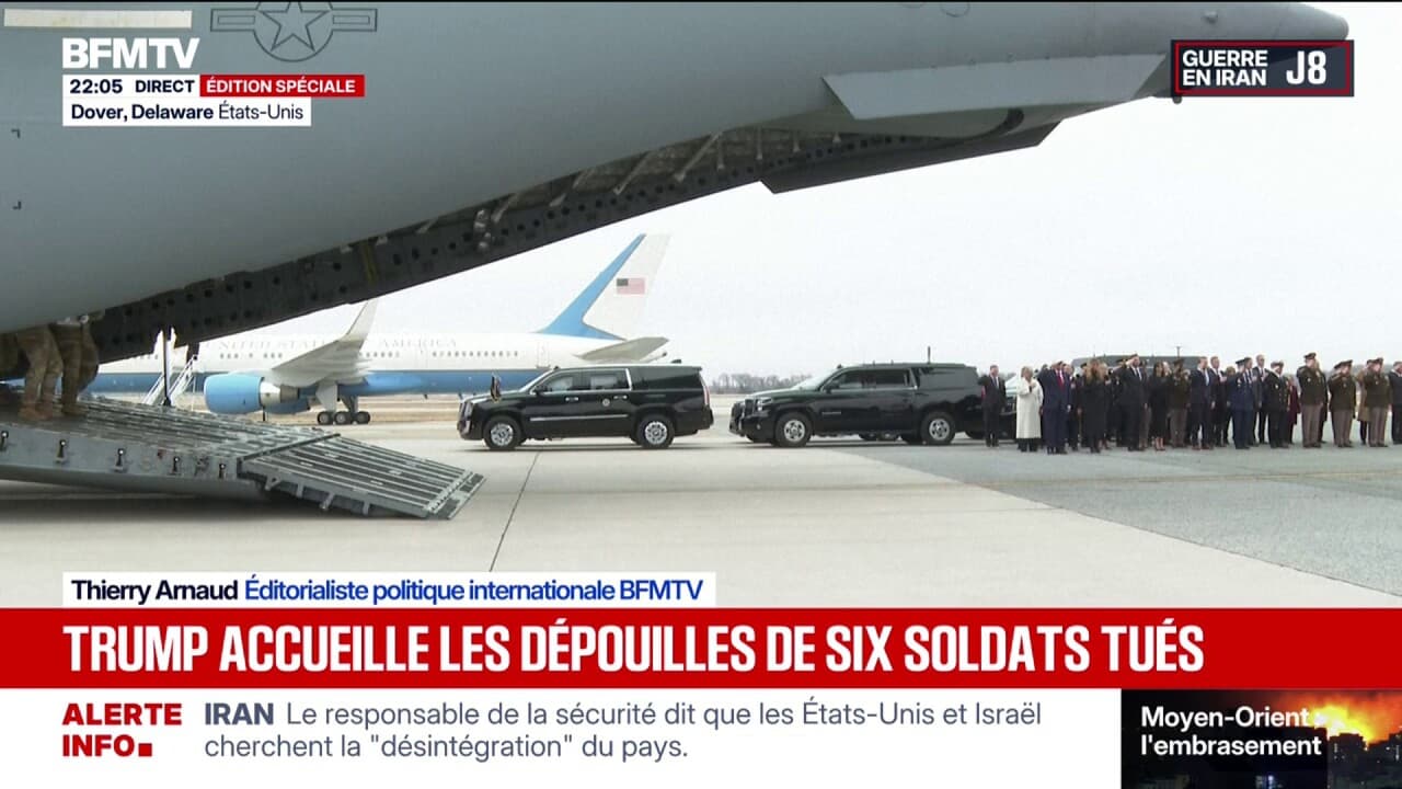 Guerre au Moyen-Orient: Donald Trump accueille les dépouilles des six soldats tués Kép