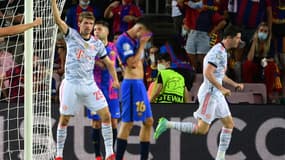 La détresse du Barça après le but de Robert Lewandowski