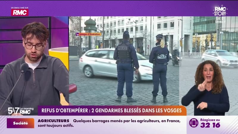 Refus d'obtempérer : 2 gendarmes blessés dans les Vosges