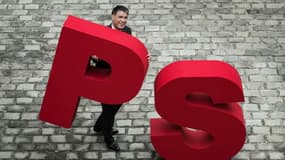 Olivier Faure dans la cour de Solférino le 5 avril 2018