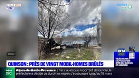 Quinson: près de vingt mobil-homes brûlés par un incendie