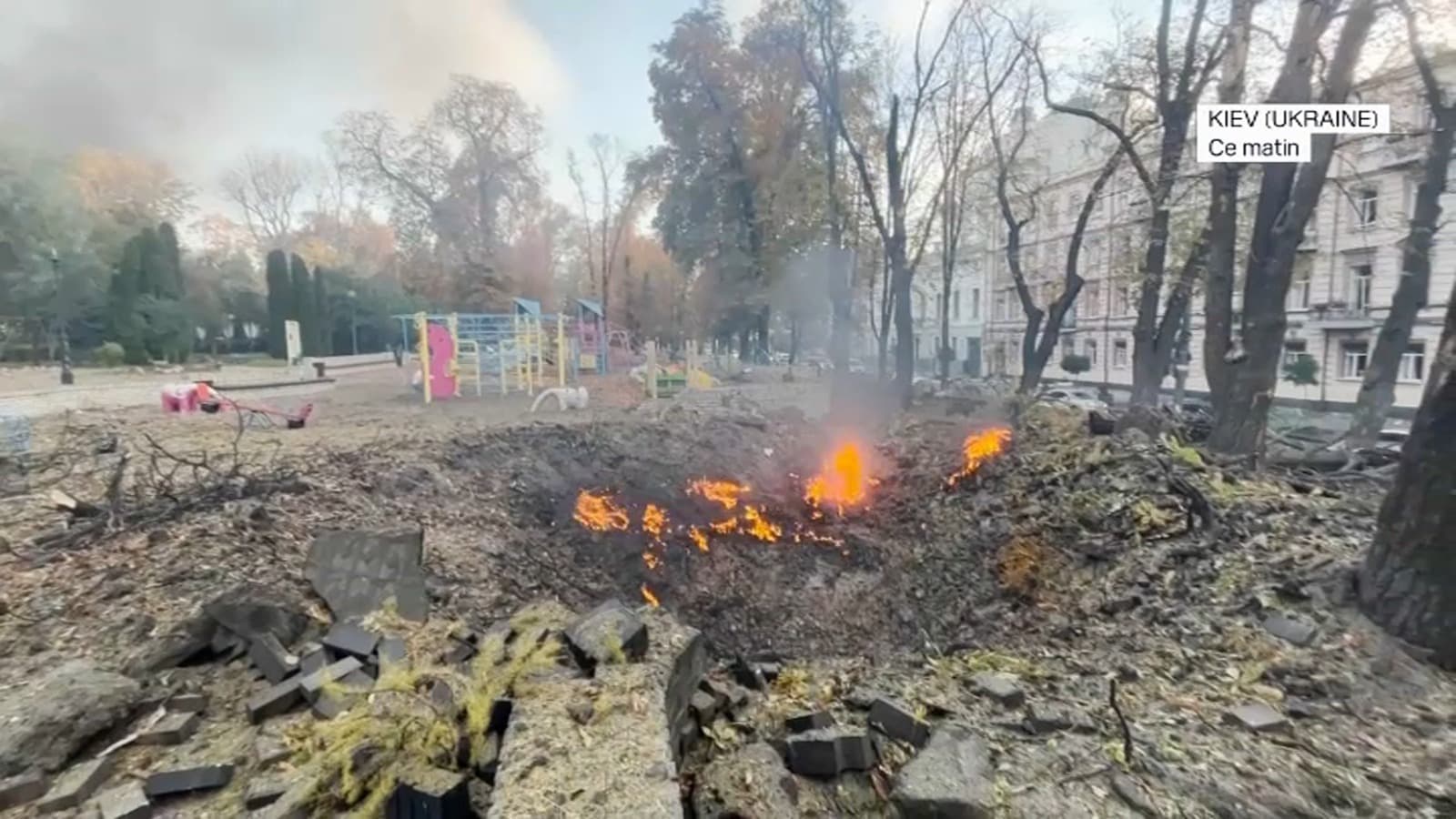 Des bombardements ont frappé Kiev ce lundi matin, en Ukraine, le 10 octobre 2022 Des bombardements ont frappé Kiev ce lundi matin, en Ukraine, le 10 octobre 2022