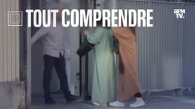 Des élèves vêtues d'une abaya devant un établissement scolaire - Image d'illustration 