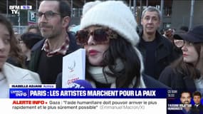 Marche pour la Paix: "On prend position pour la survie des corps et des âmes humaines", affirme Isabelle Adjani