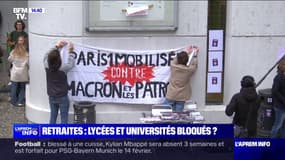 Contre la réforme des retraites, les syndicats lycéens et étudiants appellent au blocage les 7 et 11 février