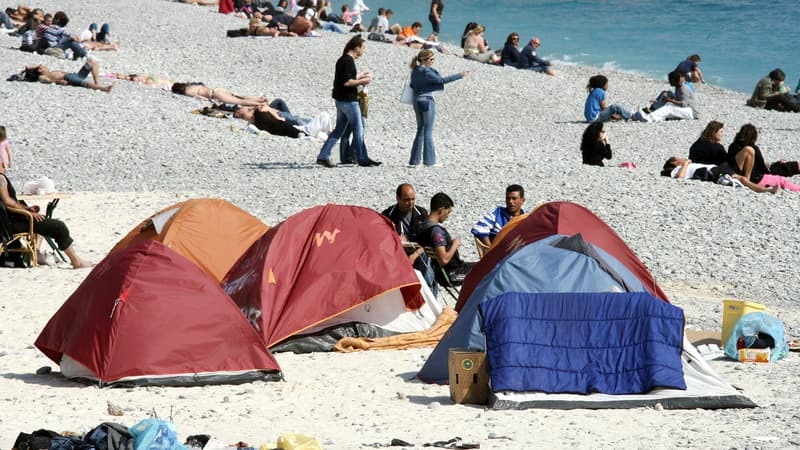 À Nice, les SDF souffrent de la canicule
