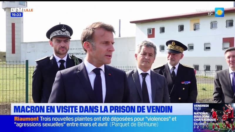 Vendin-le-Vieil: Emmanuel Macron et Gérald Darmanin se sont rendus devant la nouvelle prison ultrasécurisée