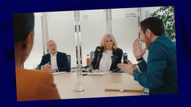 Brigitte Macron aux côtés de Didier Deschamps et Camille Combal