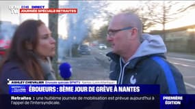 Réforme des retraites: "On attend du bon sens du gouvernement" explique Olivier en grève à Nantes