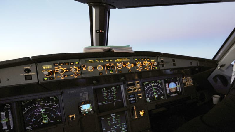 Le cockpit d'un Airbus A320, image d'illustration. 