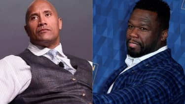 L'acteur Dwayne Johnson et le rappeur 50 Cent.