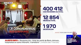 Coronavirus: 400.412 cas recensés aux États-Unis, 12.854 morts, dont 1970 en 24h