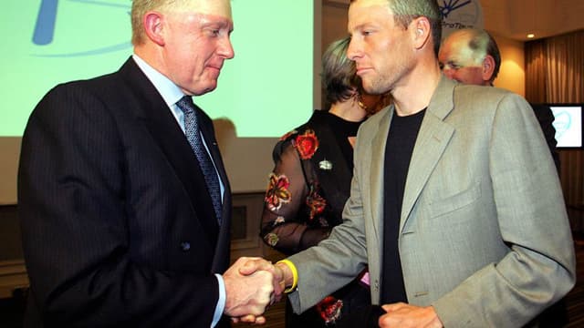 Hein Verbruggen, ex-président de l'UCI et Lance Armstrong