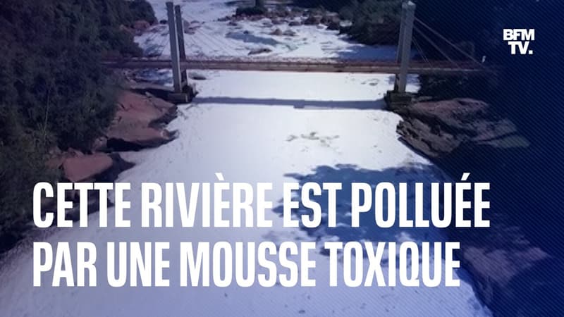 Brésil: la rivière Rio Tietê polluée par une mousse toxique