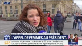 Violences faites aux femmes: "On n'attend pas que de la com'", disent des féministes à Macron