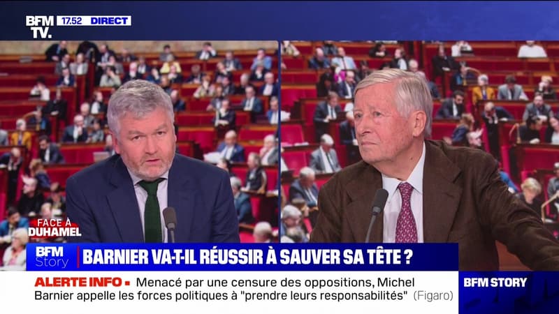 Face à Duhamel : Jérôme Sainte-Marie - Barnier va-t-il réussir à sauver sa tête ? - 28/11