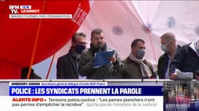 Rassemblement des policiers à Paris: pour Grégory Joron (unité SGP Police), il est "hors de question ici de faire le mauvais procès de la justice"