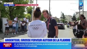 La flamme olympique de passage à Argenteuil 