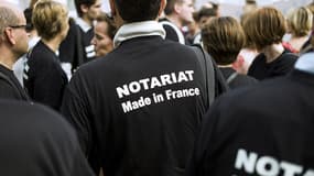 Les notaires lors d'une précédente manifestation, au mois de septembre 2014.
