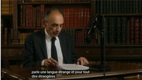 Une image tirée de la vidéo de candidature d'Eric Zemmour.