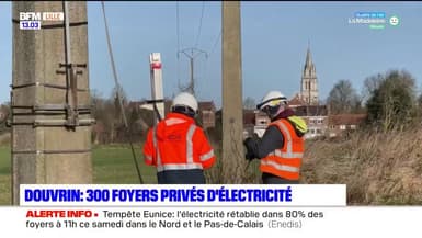 Tempête Eunice: les techniciens mobilisés pour rétablir le courant dans le Pas-de-Calais