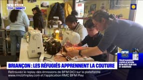 Briançon: les réfugiés apprennent la couture