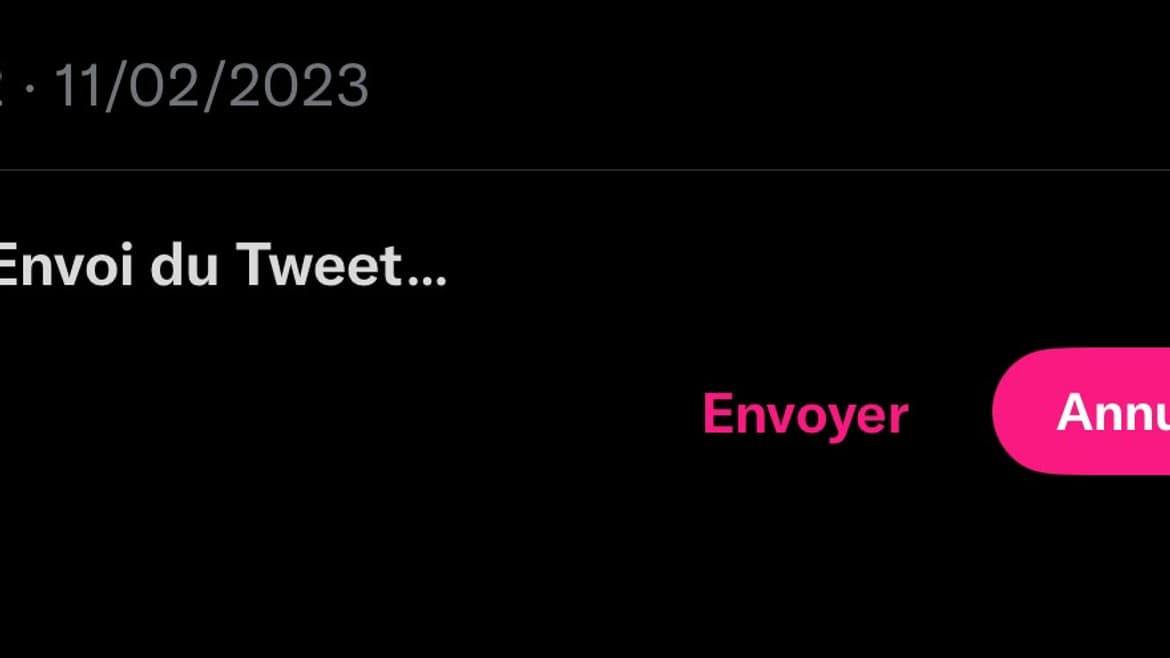 Un chronomètre s'affiche à chaque envoi de tweet.