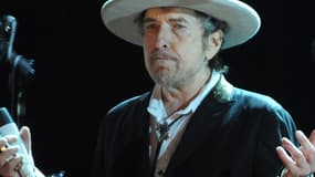 Bob Dylan en concert en France au festival des Vieilles charrues en 2012.