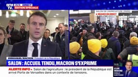 Emmanuel Macron: "Il faut que ce salon se passe bien, dans le calme, pour l'agriculture française"