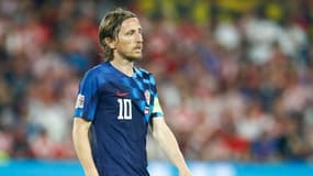 Luka Modric lors de la finale de la Ligue des Nations entre l'Espagne et la Croatie (0-0, 5 t.a.b 4), le 18 juin 2023