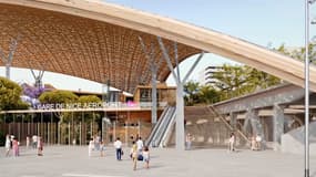La future gare de "Nice-Aéroport" de Saint-Augustin dévoilée le 20 novembre 2023.