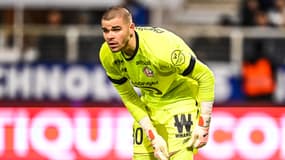 Lucas Chevalier lors d'Auxerre-Lille, le 10 janvier 2025.