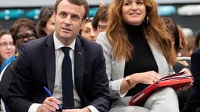 Emmanuel Macron et Marlène Schiappa à Pessac en 2019.
