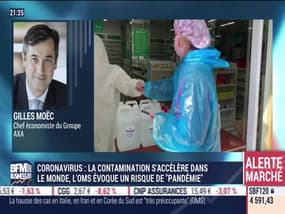 Gilles Moëc (Groupe AXA): L'OMS évoque un risque de "pandémie" coronavirus - 24/02
