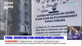 Paris: ouverture d'un parking pour les livreurs dans le 17e arrondissement