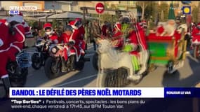 Bandol: un défilé de 800 pères Noël motards à quelques jours de Noël 