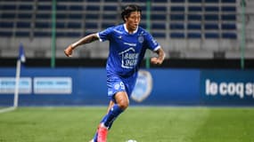 L'attaquant sud-coréen Hyun-Jun Suk, à Troyes le 24 août 2020